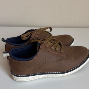 Cat & Jack Brown Oxfords with White Sole| 3